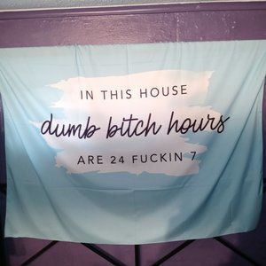 IN THIS HOUSE .... FABRIC WALL TAPESTRY